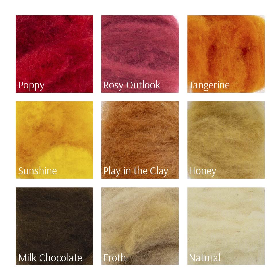 Canadian Hand Dyed Carded Wool for Needle Felting
