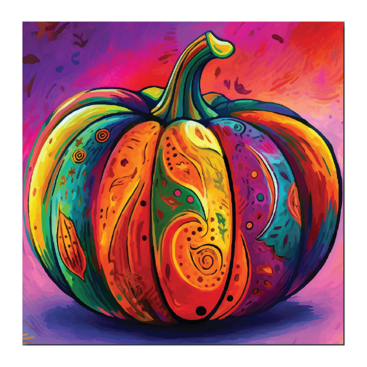 Loopy Impressions Pattern - Funky Pumpkin