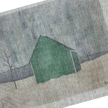 Green Barn by Karla Dawe Rug Hooking and Punch Needle Pattern