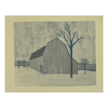 Blue Barn by Karla Dawe Needle Felting