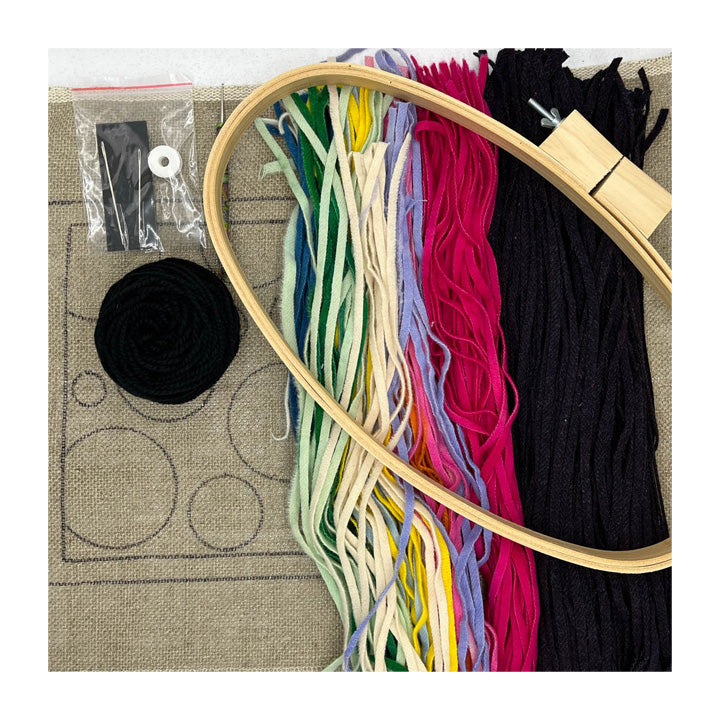 Mixed Circles Rug Hooking Kit