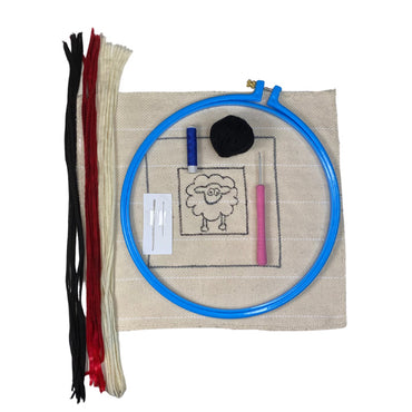 Rug Hooking Kit: Sheep Coaster