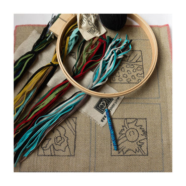 Van Gogh's Flowers Rug Hooking Kit - 4 Coasters