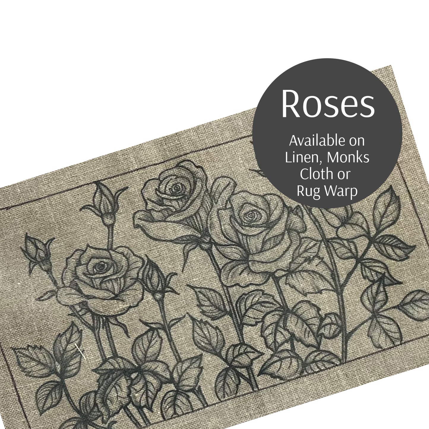 Roses - Rug Hooking and Punch Pattern