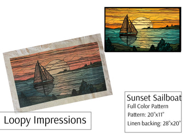 Loopy Impressions - Sunset Sailboat