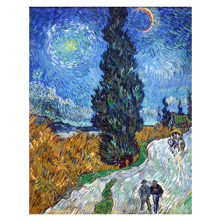 Loopy Impressions Van Gogh's Road with Cypress and Star