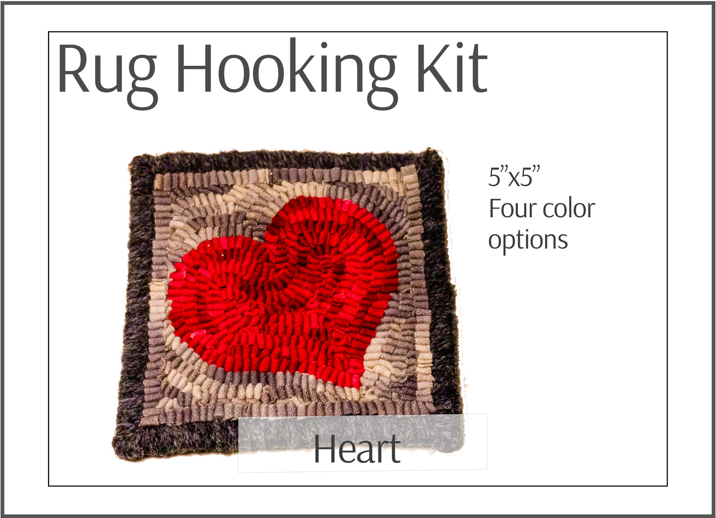 Heart Rug Hooking Kit