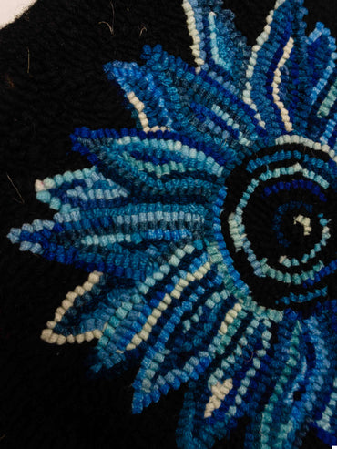 Flower Rug Hooking Pattern on Linen