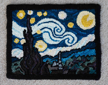 Van Gogh's Starry Night Linen Pattern