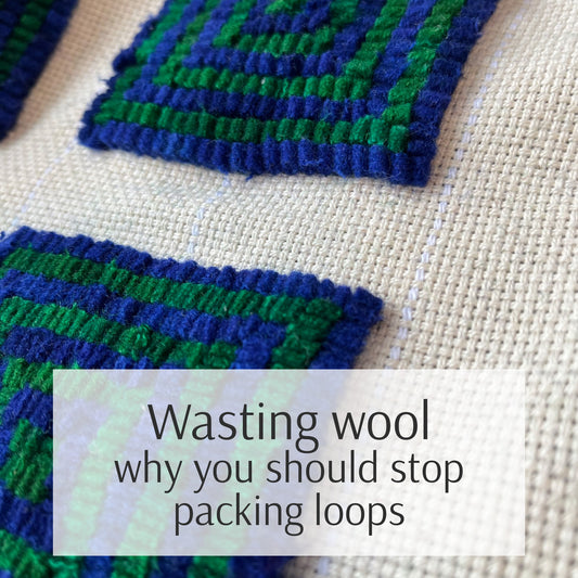Rug Hooking - How tightly should loops be packed?