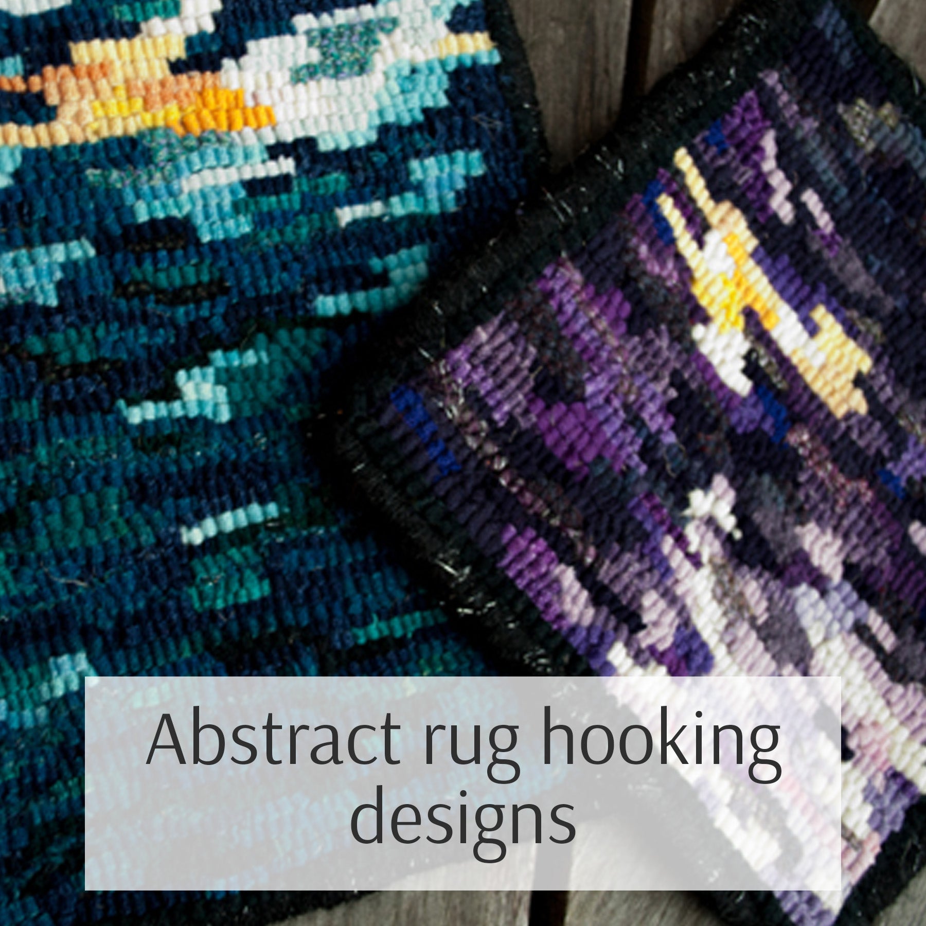 Abstract Rug Hooking Pattern 7 abstract rug hooking design ideas – Loopy Wool Supply