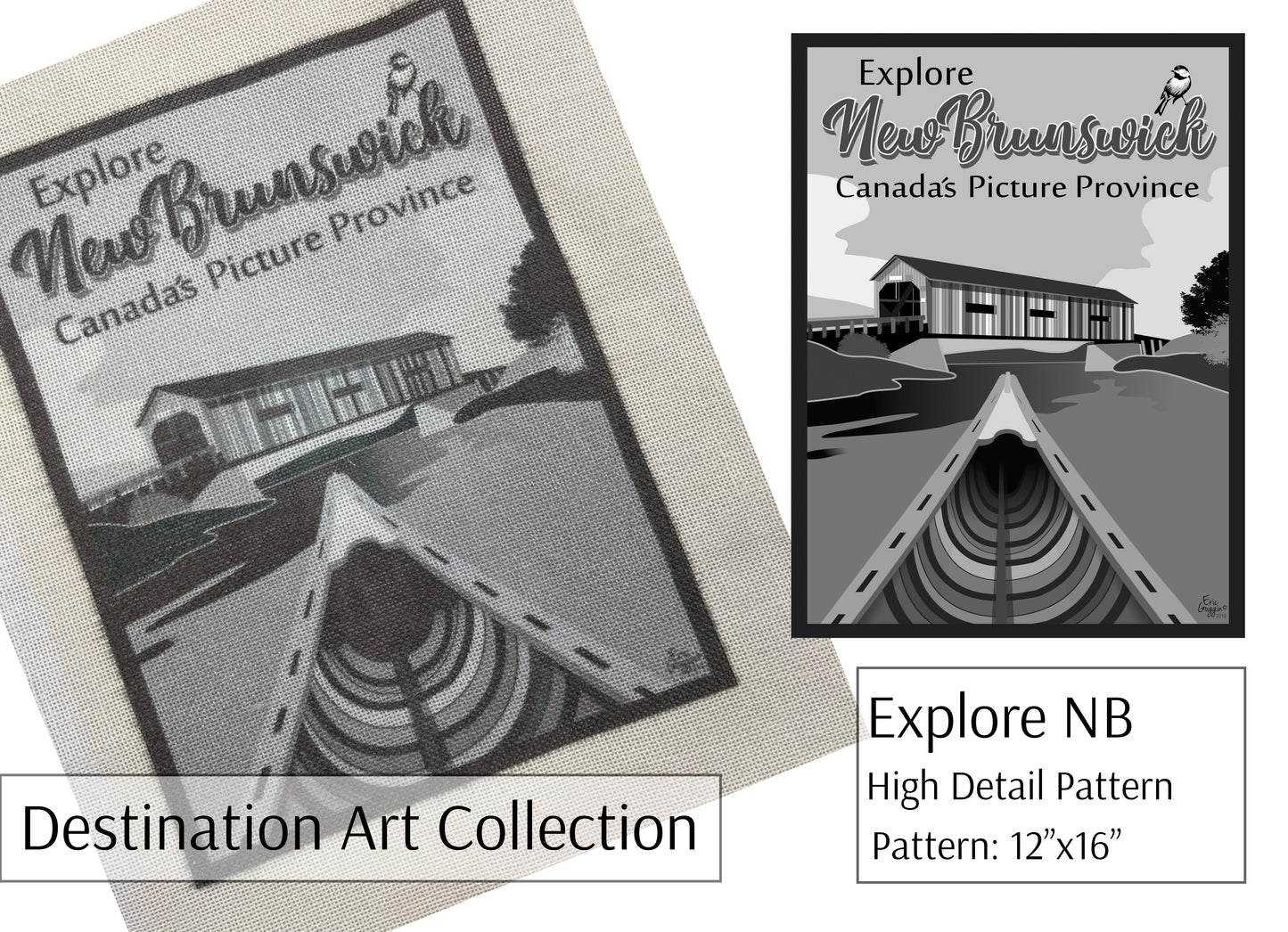 Destination Art - Explore New Brunswick Black and White