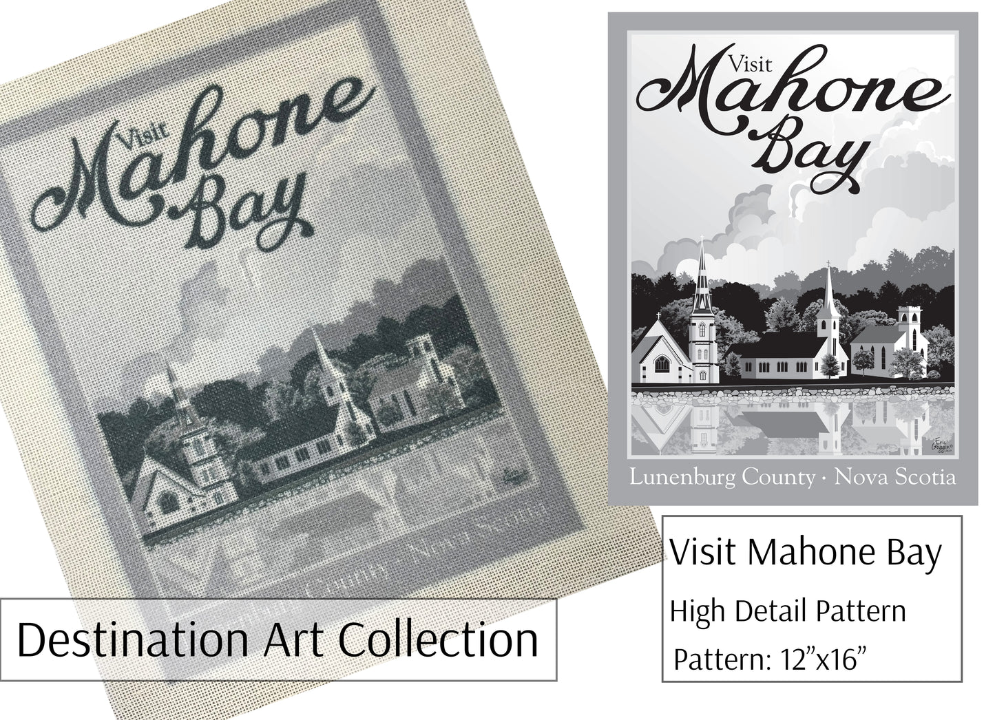 Destination Art - Visit Mahone Bay Black and White