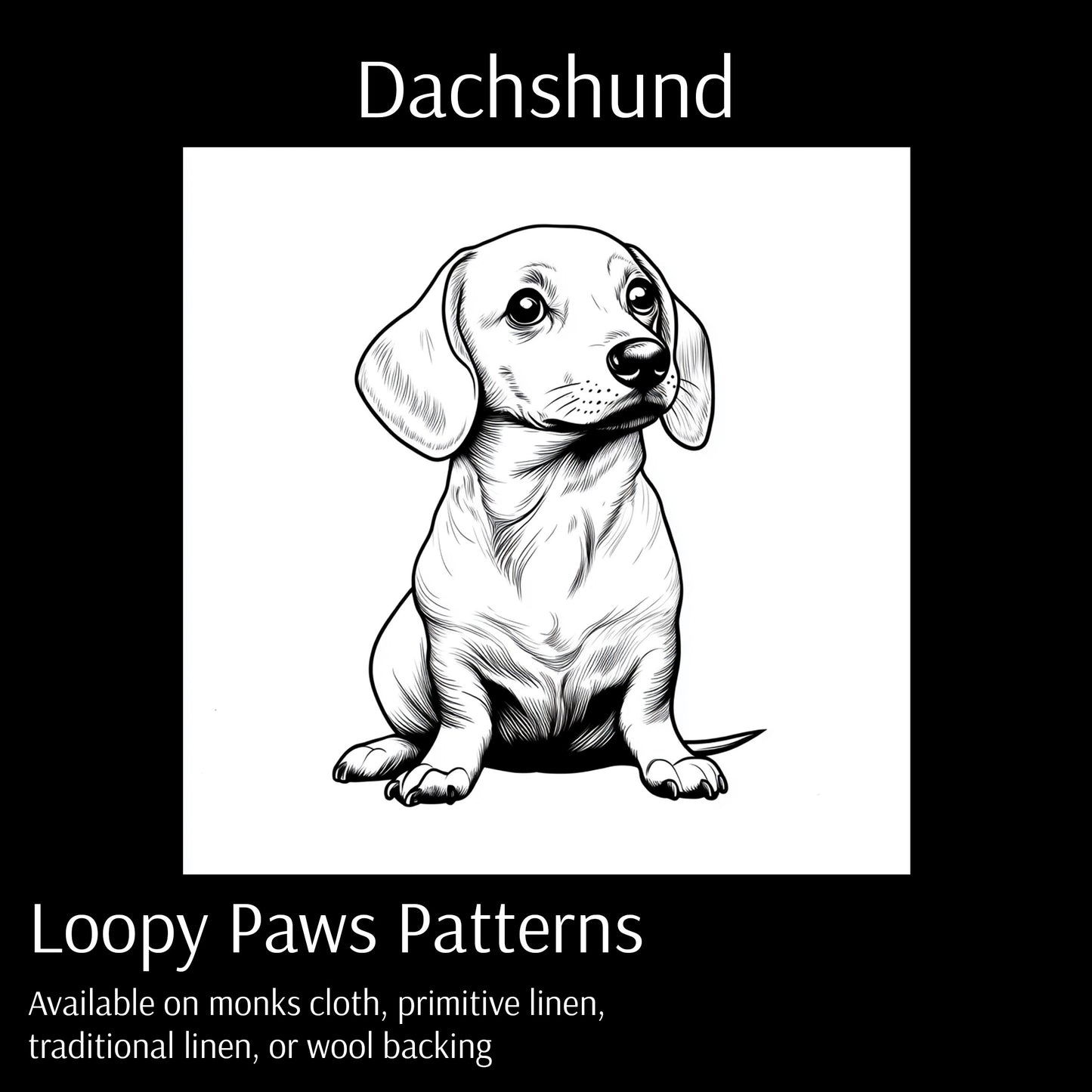 Dachshund - Loopy Paws Pattern