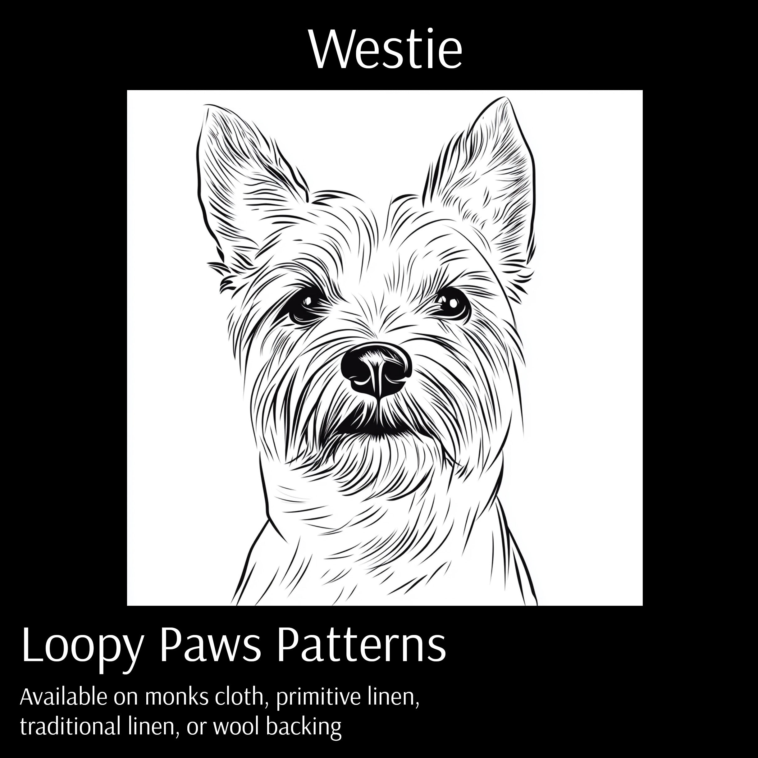Westie  - Loopy Paws Pattern