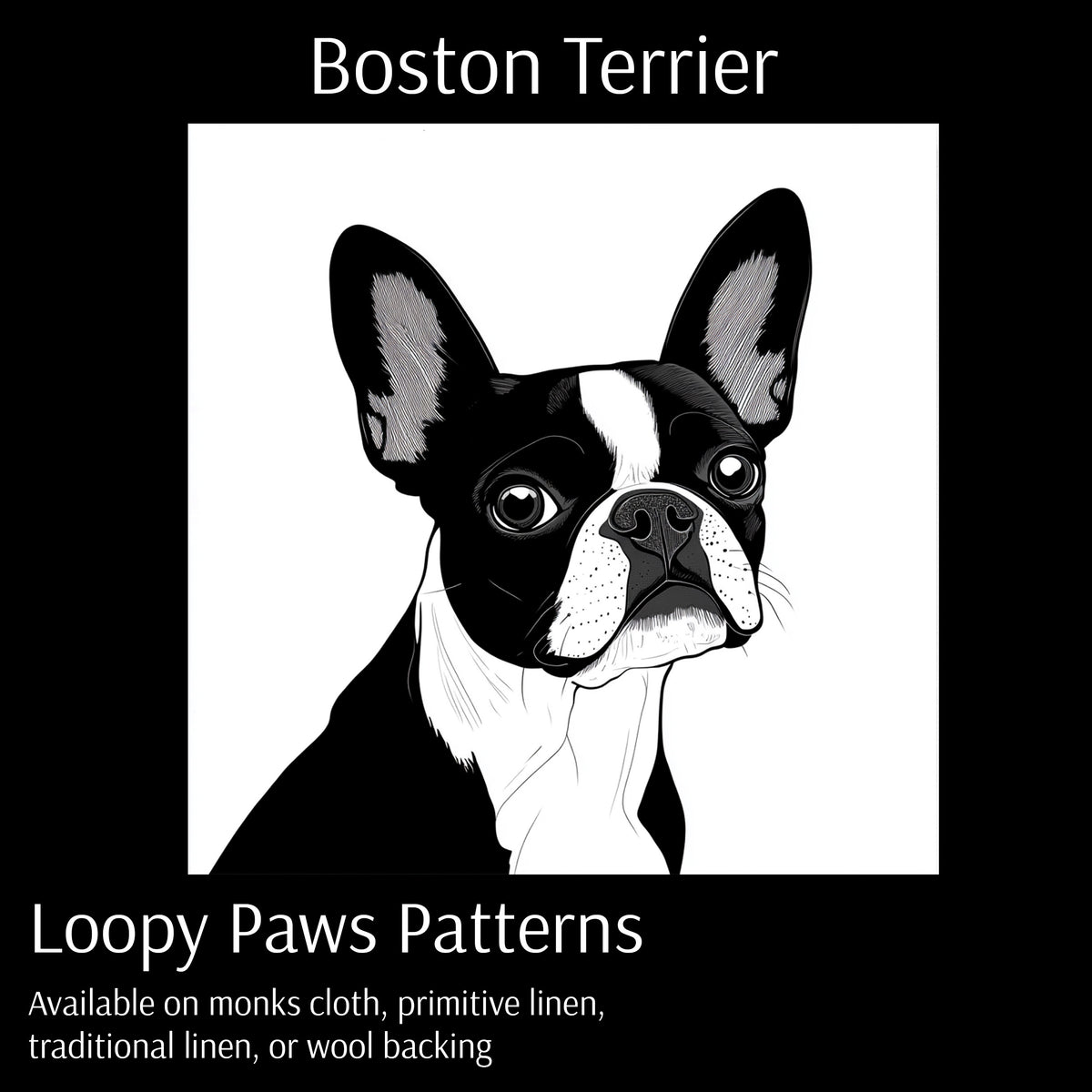Boston Terrier - Loopy Paws Pattern – Loopy Wool Supply