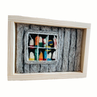 Buoys in Fishshack by John Batten Needle Felting