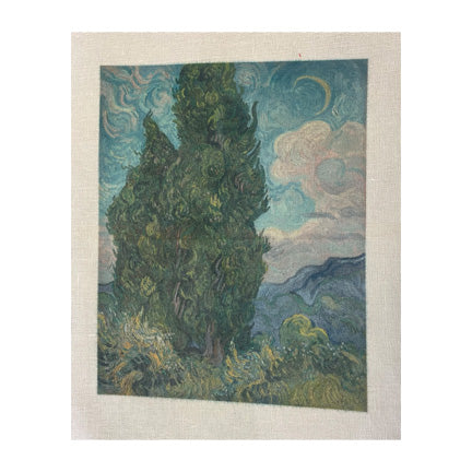 Loopy Impressions Van Gogh's Cypresses with Crescent