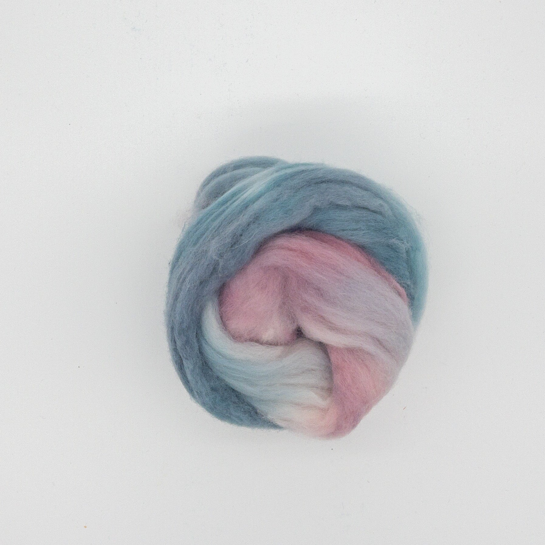 Needle Felting Roving, 22 micron Teal/Pink mix
