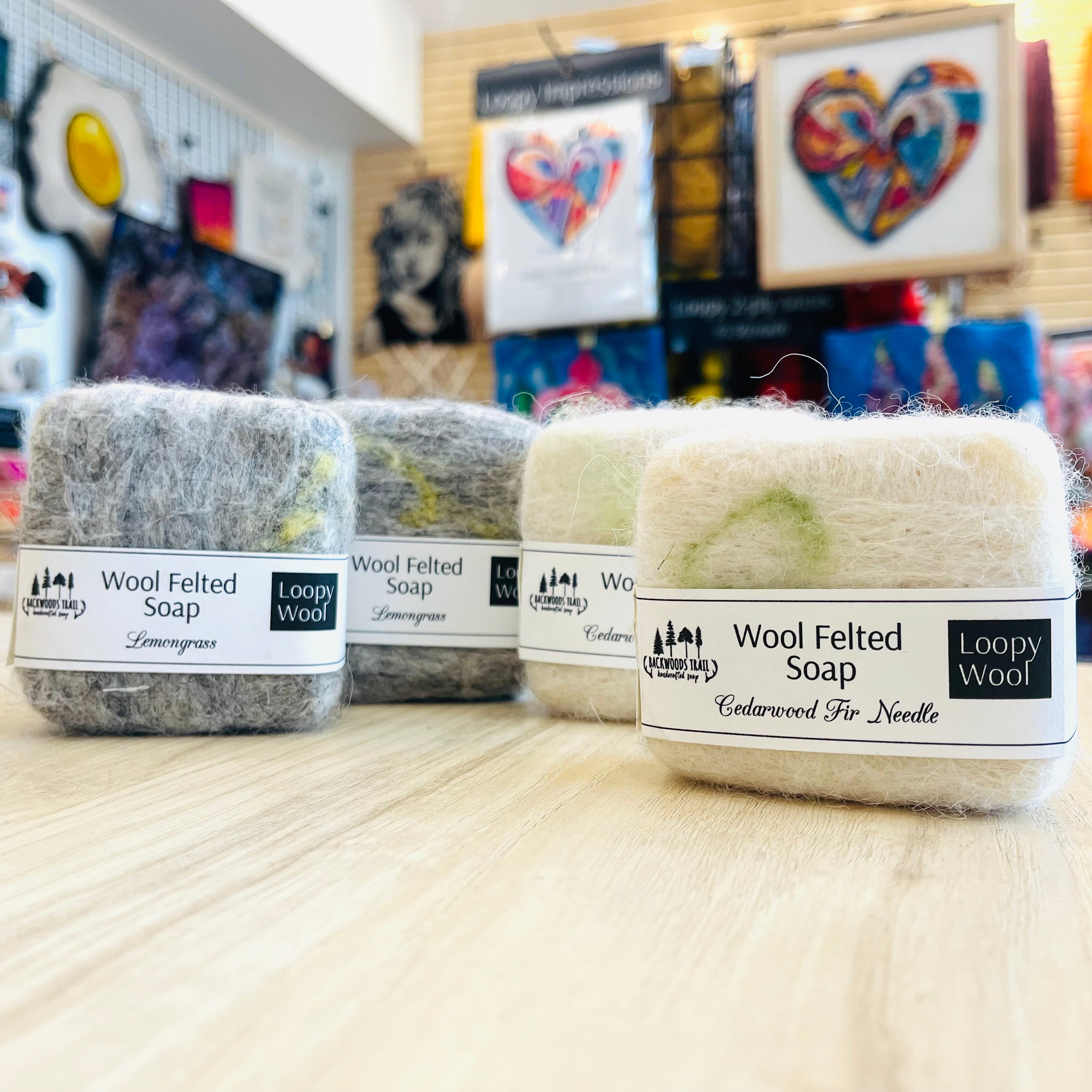 Loopy Wool Felted Soap