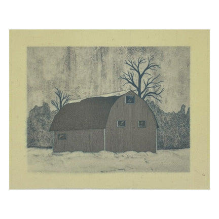 Red Barn by Karla Dawe Needle Felting