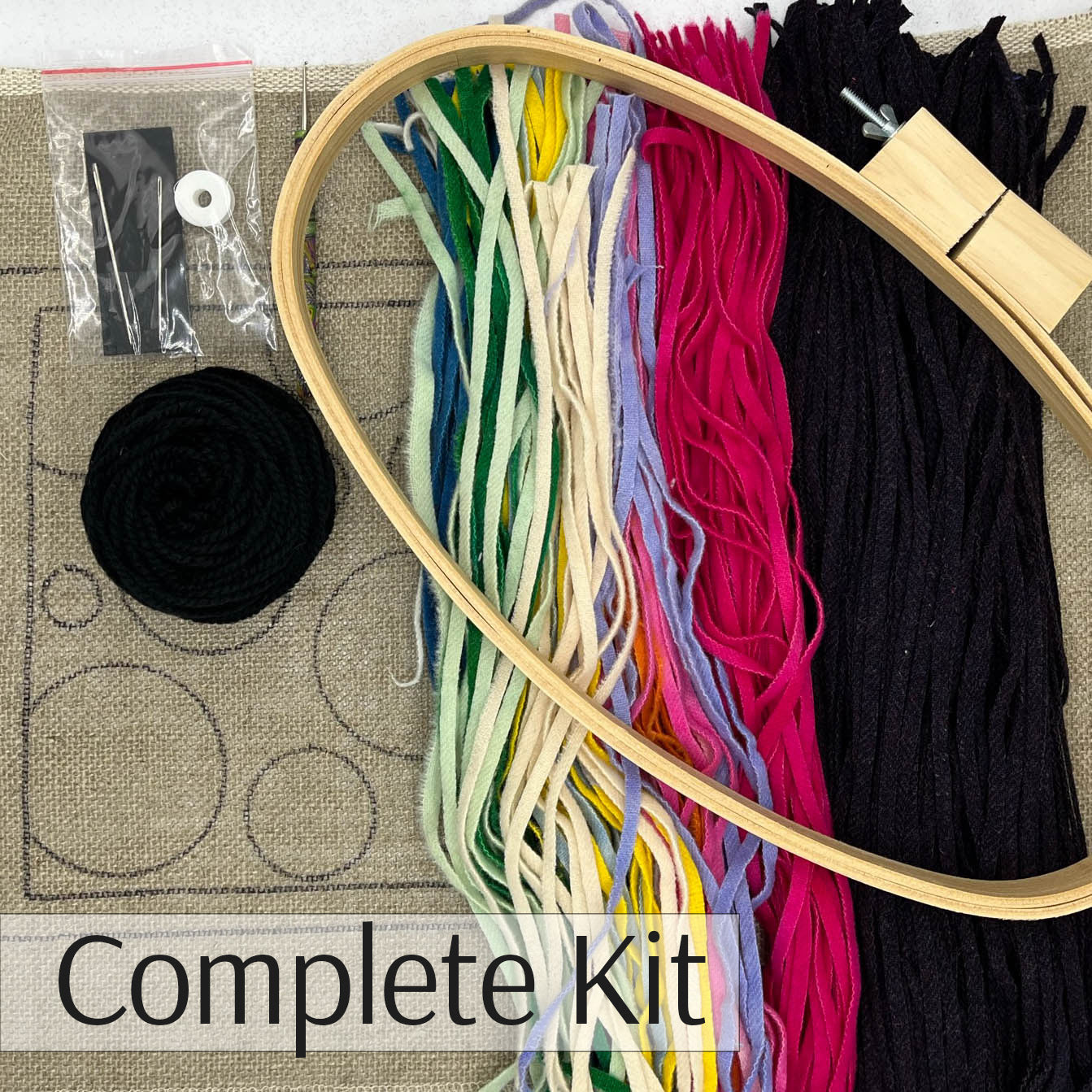 Mixed Circles Rug Hooking Kit