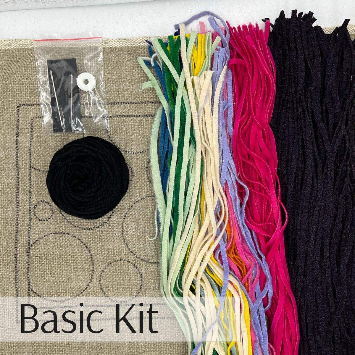 Breaded Rug Kit Mixed Circles Rug Hooking Kit – Loopy Wool Supply