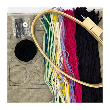 Mixed Circles Rug Hooking Kit