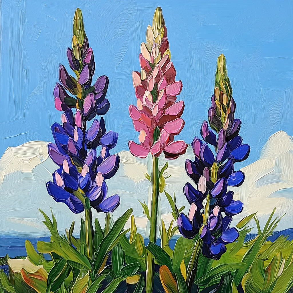 Needle Felting - Lupins