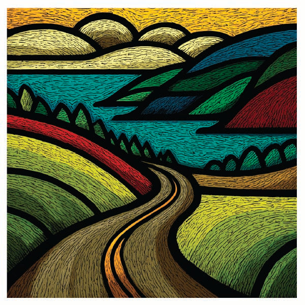 Whimsy Scenic Drive Rug Hooking & Punch Needle pattern - Loopy Impressions
