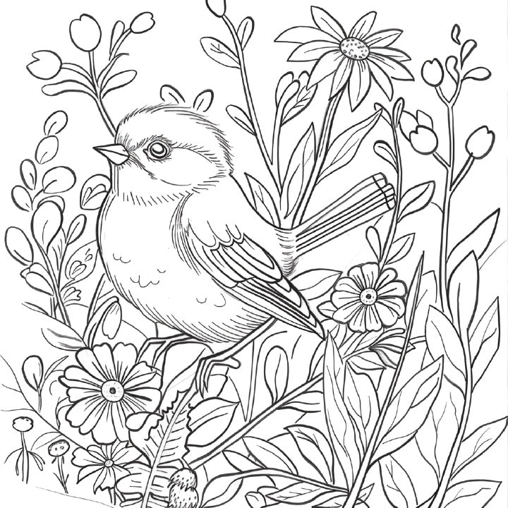Spring Blue Bird Pattern
