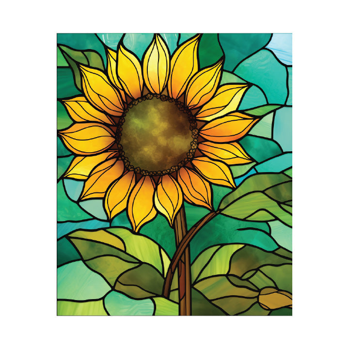 Loopy Impressions Pattern - Sunflower stained glass