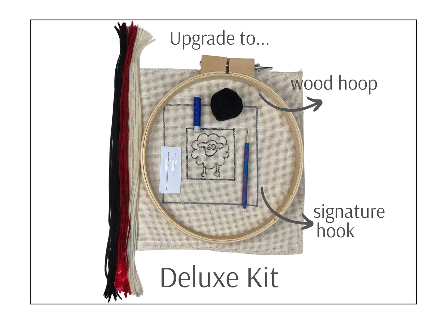 Rug Hooking Kit: Sheep Coaster