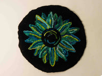 Flower Rug Hooking Pattern on Linen
