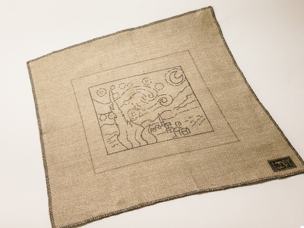 Van Gogh's Starry Night Linen Pattern