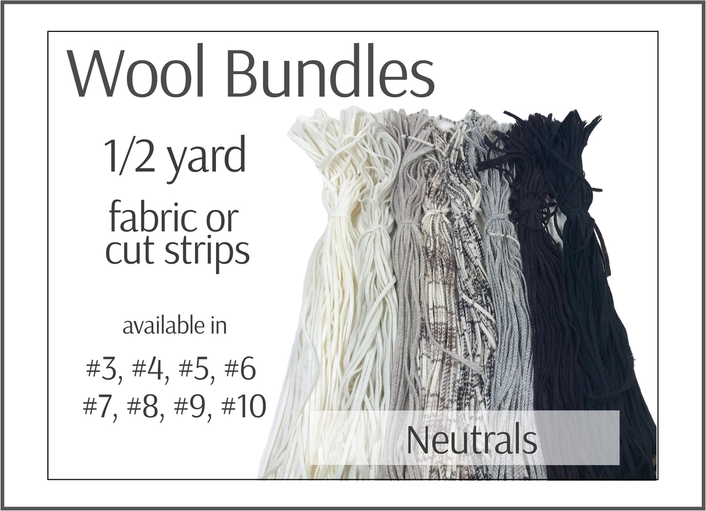 Rug Hooking Wool Bundle - Neutrals