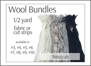 Rug Hooking Wool Bundle - Neutrals